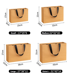 Sacs en papier <span class=keywords><strong>kraft</strong></span> de luxe recyclables pour l'emballage, avec logo personnalisé imprimé, pour vêtements, cadeaux, shopping, grand <span class=keywords><strong>sac</strong></span> en papier avec poignée et logo - Product Image 2