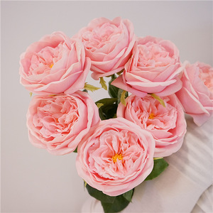 Fiori artificiali vero tocco grande petalo fiore idratare Austin Elsa <span class=keywords><strong>Rosa</strong></span> peonia di seta in lattice <span class=keywords><strong>Rosa</strong></span> per la decorazione della casa d'interni - Product Image 5