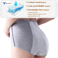 Sous-vêtements d'incontinence pour femmes lavables, culottes élastiques anti-fuites, solution discrète pour les fuites occasionnelles légères