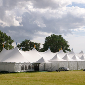 Carpa de PVC blanca con marco de aluminio impermeable, carpa moderna para eventos, bodas, fiestas, con capacidad para 100 personas - Product Image 4