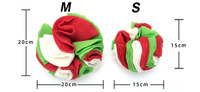 Balle en peluche multi-couleurs pour chien, jouet interactif d'entraînement et de recherche de nourriture pour animaux de compagnie