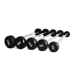 Barra de Pesas Redonda de Goma Negra, Barra de Acero con Revestimiento de Cromo, Barra Recta con Peso, Barra Pequeña de 50 kg - Product Image 4