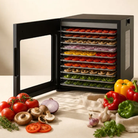 Déshydrateur alimentaire électrique 850W avec contrôle numérique, capacité de 10 plateaux, chauffage à 360°, plateau en acier inoxydable jusqu'à 75°C