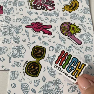 Custom Art Paper Sticker Printing Sheets Customize Film Sticker Die Cut Kiss Cut Stickers For Decoration