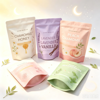Pochette Doypack Personnalisée en Papier Kraft Mat Stratifié de Qualité Alimentaire avec Fermeture Zip Refermable et Trou de Suspension