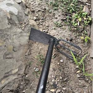 คราดจอบเหล็กคาร์บอน3แฉกเครื่องมือทำสวนแบบใช้มือถืออเนกประสงค์สำหรับขุดและกำจัดวัชพืช - Product Image 5