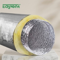 Conduit d'air flexible à isolation thermique, conduit flexible isolé en laine de verre pour la climatisation et le chauffage
