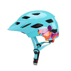 Viseira destacável para crianças, capacete esportivo para bicicleta com viseira, equitação, mountain bike, ciclismo e mountain bike