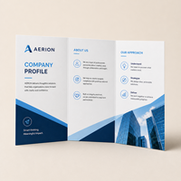 Brochures d'entreprise personnalisées imprimées, manuels de produits tri-pliés, catalogues et dépliants