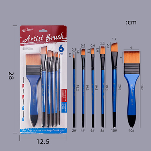 Kit de Pinceles de Arte Xin Bowen, Pincel Plano <span class=keywords><strong>para</strong></span> Pintura Facial, Pincel de Madera <span class=keywords><strong>para</strong></span> Acuarela, Pincel de Nailon Seguro <span class=keywords><strong>para</strong></span> Estudiantes y Artistas - Product Image 3
