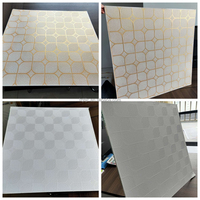 Plafond suspendu en plaques de plâtre en film PVC pour bâtiment, panneaux de plâtre en PVC laminés perforés, panneaux de plafond à poser