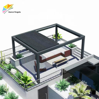 Pergola rétractable et gazebo de jardin 8x8 en aluminium avec éclairage LED pour terrasse, jardin, patio, cour arrière, structure extérieure DIY