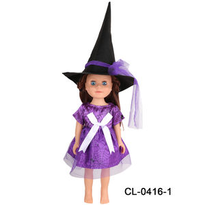 MSYO Robe de sorcière d'Halloween pour poupée mini mode de 18 pouces, chapeau, jouet doux unisexe pour cosplay, tenue de cérémonie, poupée à l'échelle 1:8 - Product Image 3