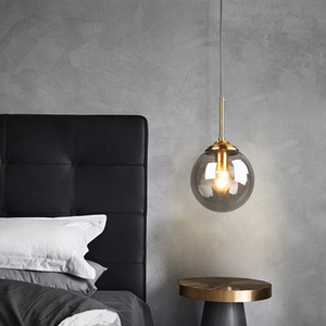 Lustre moderne minimaliste en verre avec commande tactile, rond, E26 LED, multi-têtes, pour restaurant, café, bar, hôtel, chambre à coucher - Product Image 4