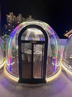 Dôme Hôtelier Intelligent en Métal Moderne pour Suite Bulle – Tente Dôme Bulle pour Chambre Étoilée