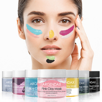 Masque en argile à base de boue, produit de soins pour la peau, rose, en vrac indien, amazayen, Bentonite, volcanique, soins pour le visage