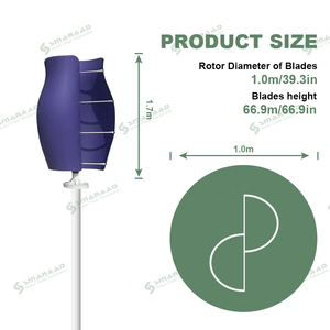 Aerogenerador Vertical SMARAAD de 1kw, Nuevo, Generador Eólico de 1000w y 48v para Cargar Farolas - Product Image 5