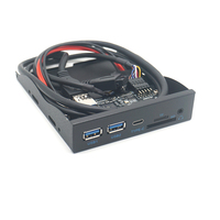 Panneau avant USB CD-ROM de 3.5 pouces 2ports USB 3.0 audio SD TF hub USB avant de bureau