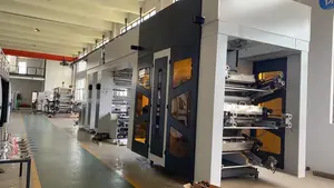 6 Kleuren Hoge Snelheid Bopp Pvc Pe Flexografische Drukmachine Papieren Zak Ci Flexo Drukmachine