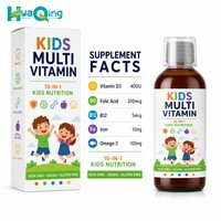 Gouttes Multivitaminées 10-en-1 pour Enfants D3 B9 Acide Folique B12 Fer Complexe Minéral Oméga-3 Santé Bébé et Tout-Petit OEM