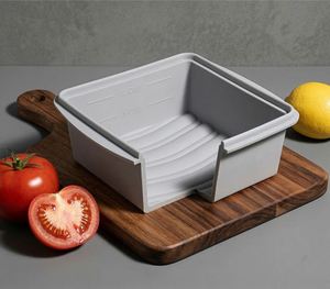 Boîte à lunch bento en silicone écologique, sans BPA, résistante aux micro-ondes et au lave-vaisselle, de qualité alimentaire, à design personnalisé, carrée et étanche - Product Image 4
