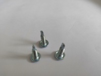 Vis autoperceuses en acier C1022 zingué à tête bombée, norme DIN