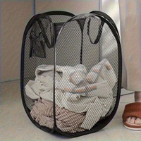 Panier à linge pliable en gros, direct usine, en maille, sac de rangement pliable pour chambre d'enfant et dortoir