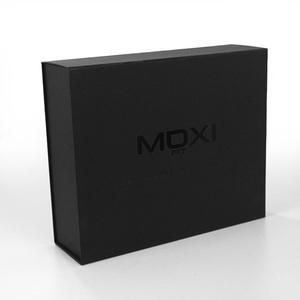 Caja de Regalo Magnética Negra de Papel Kraft, Caja de Embalaje Cuadrada Neutral Tipo Concha, Personalización al por Mayor - Product Image 3