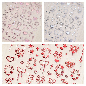 Pegatinas de <span class=keywords><strong>Uñas</strong></span> con Diseño de Nube en Forma de Corazón, Estilo Instagram, con Lámina Metálica, Autoadhesivas, Decoraciones de <span class=keywords><strong>Uñas</strong></span> DIY - Product Image 6