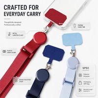 Cordon de téléphone portable bandoulière réglable en polyester large et plat avec clip, sangle d'épaule douce et confortable, cordon anti-perte pour téléphone