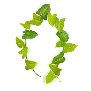 Verde appesa foglia artificiale di Monstera viti di plastica foglie di giungla verde per piante Decorative - Product Image 4