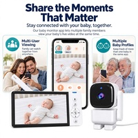 Moniteur vidéo pour bébé à double mode 5 pouces ABM720S, caméra de surveillance sans fil pour crèche avec application, écran local et visualisation à distance