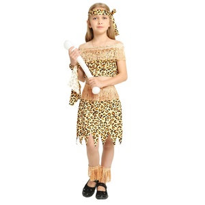 Offre Spéciale enfants Halloween Cosplay africain primitif sauvage <span class=keywords><strong>homme</strong></span> Costume enfants indien Sauvages Performance Costume - Product Image 4
