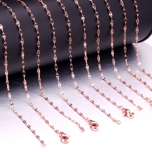 Chaîne de collier en acier inoxydable 316L or/argent, chaîne de collier de 2 mm avec fermoir à homard, chaînes de bijoux - Product Image 4