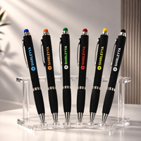 Bolígrafo Multifunción con Punta LED Luminosa, con Estilográfica y Soporte para Teléfono, Promocional, Novedoso, Brilla en la Oscuridad