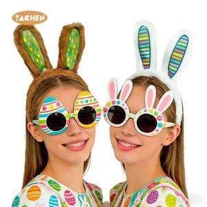 YACHEN Peluş Tavşan Kulakları Saç Bantları Sevimli Tavşan Kulakları Parti Saç Bantları Aksesuarları Paskalya Partisi Kostüm Malzemeleri - Product Image 5