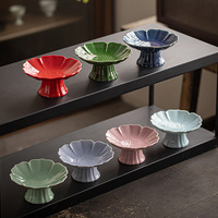 Moderne Luxe Porseleinen Keramische Lotusvormige Fruitplaat Voor Feesten Bruiloften Veel Vraag Naar Home Hotel Decor