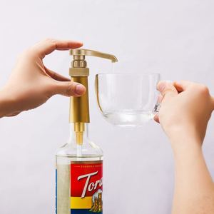 SY Custom Logo Printed Syrup Pump Head for Brand Presentation Leak-proof Seal for Milk Tea Shop Beverage <b>Dispensing</b> - Product Image 5