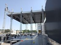 Sistema de Elevación para Eventos al Aire Libre, Estructura de Escenario con Trusses de Techo, Iluminación Modular, Truss de Aluminio de Fábrica