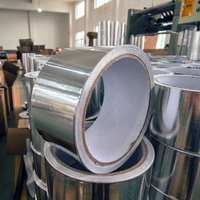 Ruban adhésif en aluminium personnalisé de 10 m, haute température, adhésif robuste, ruban d'étanchéité pour conduits d'air chaud et froid, pour tuyaux métalliques