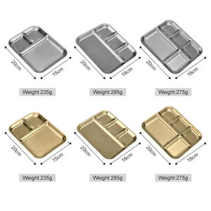 Vajilla Rectangular Clásica Personalizada de Acero Inoxidable, Plato <span class=keywords><strong>para</strong></span> Ensalada, Apto <span class=keywords><strong>para</strong></span> Lavavajillas y Microondas, <span class=keywords><strong>para</strong></span> Uso Doméstico y <span class=keywords><strong>en</strong></span> <span class=keywords><strong>Restaurantes</strong></span> - Product Image 2