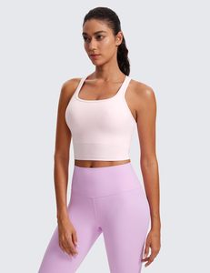 CRZ YOGA Butterluxe - Top Corto Transpirable para Mujer, con Espalda en Y, Cuello Redondo, Acolchado, para Entrenamiento y Yoga - Product Image 2
