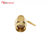 Fabricante de conectores RF chapados en oro Conector macho SMA Conectores de soldadura/tipo de soldadura para cable coaxial semiflexible/rígido RG402 RG141