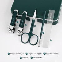 Ensemble de coupe-ongles en acier inoxydable, 5 pièces, Kit professionnel de manucure et pédicure, outils de toilettage pour la maison et les voyages