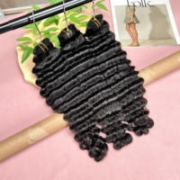 Extensions de cheveux humains vietnamiens 100% naturels de qualité 12A, cuticules alignées, ondulations profondes, clips sans couture