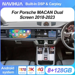 12.3" Dual Screen for Porsche Macan RHD 2018 2024 Multimedia Android Car Radio <b>Auto</b> Passenger Entertainment Carplay Navigation - Product Image 4