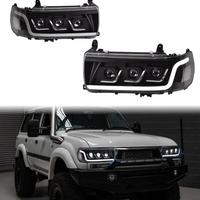 Kit de phares LED pour Land Cruiser FJ80/LC80 1990-2002 avec feux de jour et clignotants 4000 Lm 4000K 12V 25W