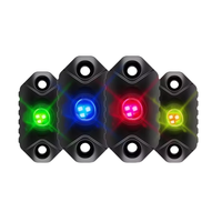 Luz de Roca LED Aurora para Ambiente de Auto en Rojo, Verde, Azul, Ámbar y Blanco