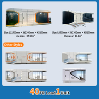 Maison capsule spatiale imperméable et résistante aux intempéries, maison mobile modulaire préfabriquée pour les parcs nationaux et les zones montagneuses