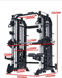 Machine Smith multifonctionnelle RUNTEK avec rack de musculation en acier, équipement de fitness commercial RT.4008 pour des squats sécurisés - Product Image 3